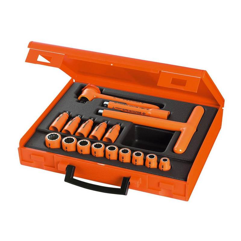 Insulated Socket Set: 17 Pc, 3/8