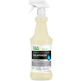 ZolaTerra® Stainless Steel Cleaner For Commercial Kitchens 32 oz. Trigger Spray 6 Bottles ZT-SSC-JAW-032OZ-06