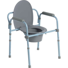 Drive Medical Steel Folding Frame Commode RTL11158KDR RTL11158KDR