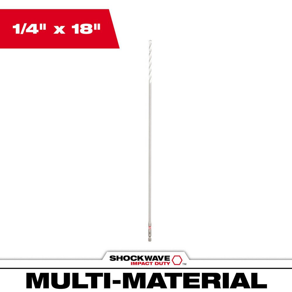 Installer Drill Bits, Drill Bit Size (Inch): 1/4 , Overall Length (Inch): 18 , Shank Type: Hex , Drill Bit Material: Carbide Tipped  MPN:48-20-8860