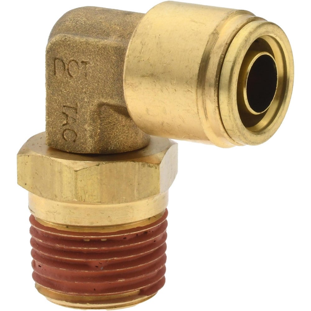 Metal Push-To-Connect Tube Fittings, Connection Type: Push-to-Connect x MNPT , Material: Brass , Tube Outside Diameter: 1/2 , Standards: DOT  MPN:PC69-DOTS-88