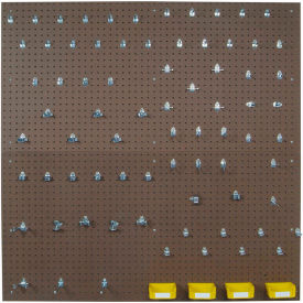 Triton Products TB2-83 Pegboard Back Panel W/79 Pc. DuraHooks™ & 4 Hanging Bins - Pkg Qty 2 TPB2-83