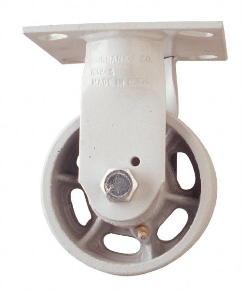 Rigid Top Plate Caster: Polyurethane with Semi-Steel Center Polyurethane & Polyurethane Mold on Steel, 8