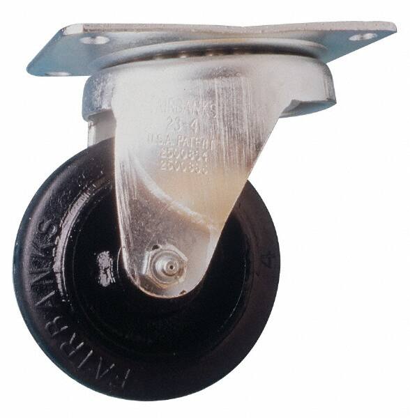 Swivel Top Plate Caster: Semi-Steel, 4