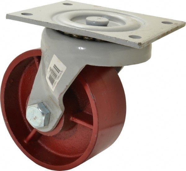 Swivel Top Plate Caster: Ductile Iron, 6