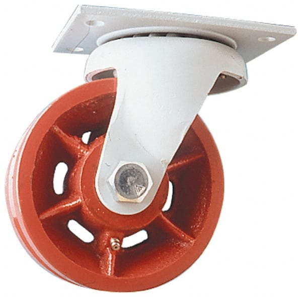 Swivel Top Plate Caster: Ductile Iron, 8