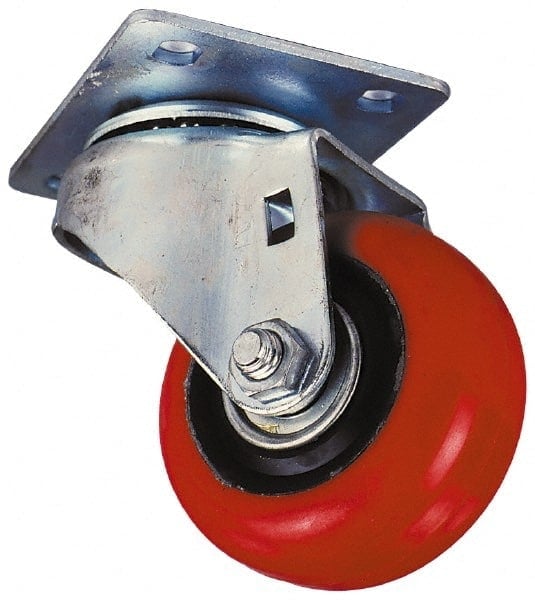 Swivel Top Plate Caster: Polyolefin, 3