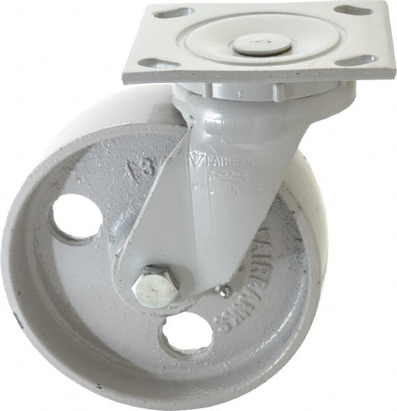 Swivel Top Plate Caster: Semi-Steel, 6