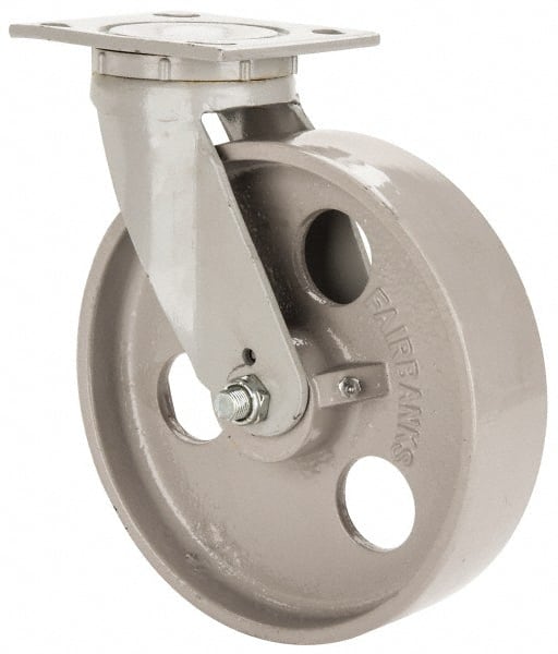 Swivel Top Plate Caster: Semi-Steel, 8