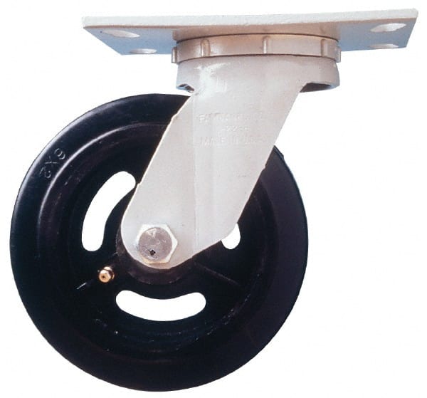 Swivel Top Plate Caster: Semi-Steel, 4