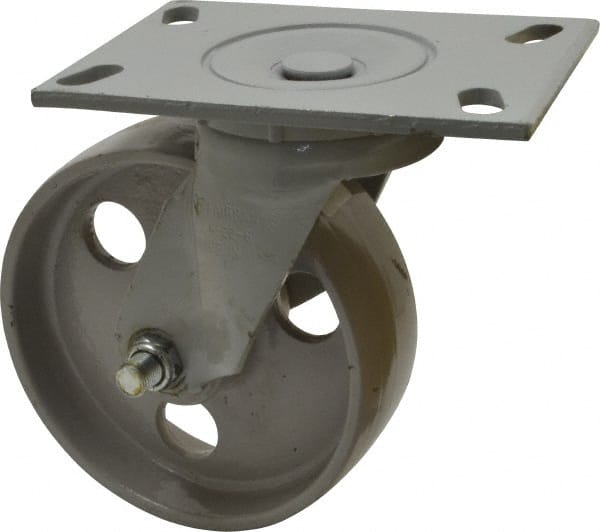 Swivel Top Plate Caster: Semi-Steel, 6