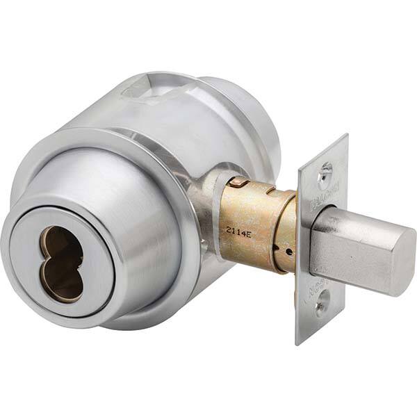 Deadbolts, Deadbolt Type: Thumb Turn, Inside Only , Lock Type: Single Cylinder , Finish: Satin Chrome , Hand Orientation: Non-Handed  MPN:D221B 626