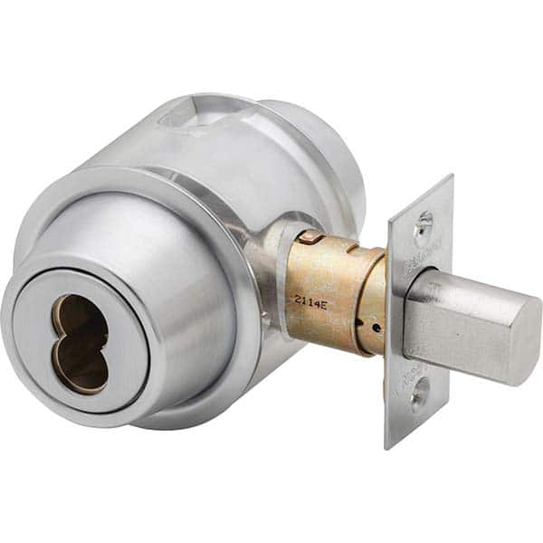 Deadbolts, Deadbolt Type: Thumb Turn, Inside Only , Lock Type: Single Cylinder , Finish: Satin Chrome , Hand Orientation: Non-Handed  MPN:D221CP6 626