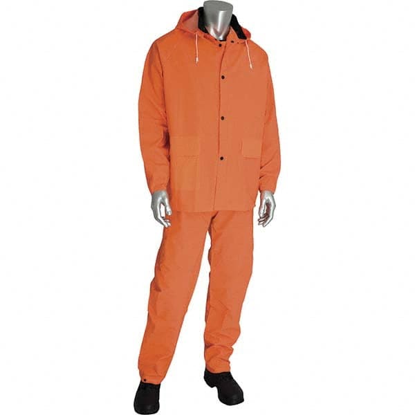 Suit with Pants: Size XL, High-Visibility Orange, Polyester & PVC MPN:201-360X1