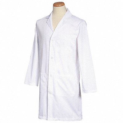 Lab Coat White 40-1/2 in L MPN:499 52