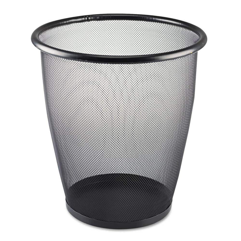 Trash Can: 5 gal, Round, Black MPN:SAF9717BL