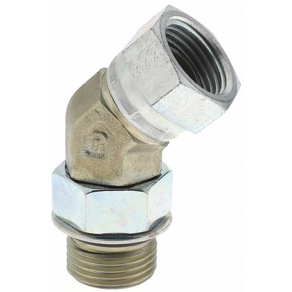 Hydraulic Hose Swivel Elbow Adapter: 8 mm, 7/8-14, 5,000 psi MPN:BD10406