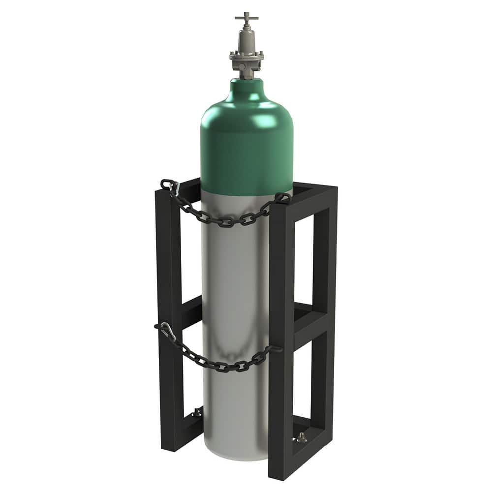 Gas Cylinder Carts, Racks, Stands & Holders, Gas Cylinder Rack Type: Single Cylinder Floor Stand , Fits Cylinder Diameter: 11in , Number Of Cylinders: 1  MPN:GCRV-161230-08T