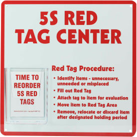 Accuform TAC812 5S Red Tag Center Aluminum 12