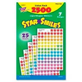 Trend® Star Smiles SuperShapes Stickers Value Pack 2500 Stickers/Pack T46917