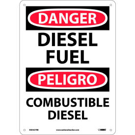 NMC™ Bilingual Plastic Sign Danger Diesel Fuel 10