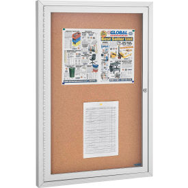 GoVets™ Enclosed Cork Bulletin Board - 24