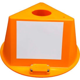 Inventory Control Cone W/ Magnets & Dry Erase Decals Orange 074cORANGE