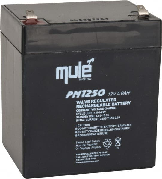 Rechargeable Lead Battery: 12V, Quick-Disconnect Terminal MPN:PM1245