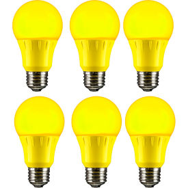 Sunlite® LED A19 Colored Light Bulb E26 Base 3W Yellow Pack of 6 41726-NS