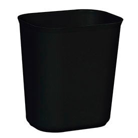 Rubbermaid® 14 Qt. Fiberglass Wastebasket Black - RCP254100BK FG254100 BLA