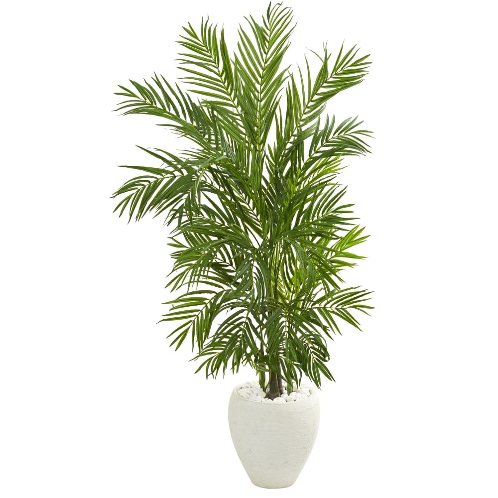 Nearly Natural Areca Palm 60inH Artificial Tree With Planter, 60inH x 31inW x 25inD, Green MPN:5645