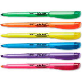 Bic® Brite Liner Highlighter Chisel Tip Assorted Fluorescent Ink 12/Box BL11AST