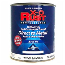 X-O Rust Anti-Rust Enamel Satin Finish Satin White Quart - 176824 176824