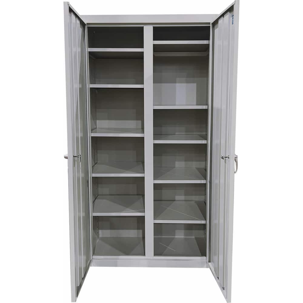 Storage Cabinets, Cabinet Type: Adjustable Shelf, Lockable Storage , Cabinet Material: Steel , Width (Inch): 36in , Depth (Inch): 18in  MPN:AAH-36RBLGR