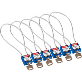 Brady® 146134 Cable Safety Padlocks Keyed Alike 8