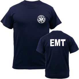 Kemp USA Navy Size Medium EMT Shirt Printed Front And Back 18-001-EMT-MED