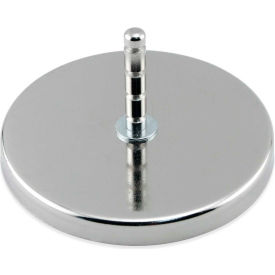 Master Magnetics Ceramic Hang-It Magnet RB100POST with Attached Grooved Post 200 Lbs. Pull Chrome - Pkg Qty 12 RB100POST