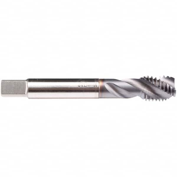 Spiral Flute Tap:  UNC,  4 Flute,  Modified Bottoming,  2B/3B Class of Fit,  High-Speed Steel,  TiCN Finish MPN:CU539300.5017