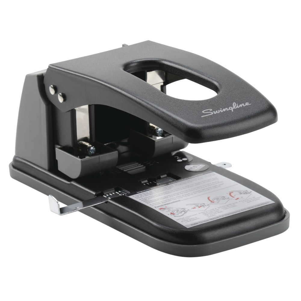 Swingline High Capacity 2-Hole Paper Punch, 100 Sheets, Black/Gray MPN:A7074190