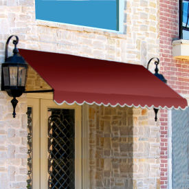 Awntech ER1836-3B Window/Entry Awning Low Eaves 3-3/8'W x 1-1/2'H x 3'D Burgundy ER1836-3B