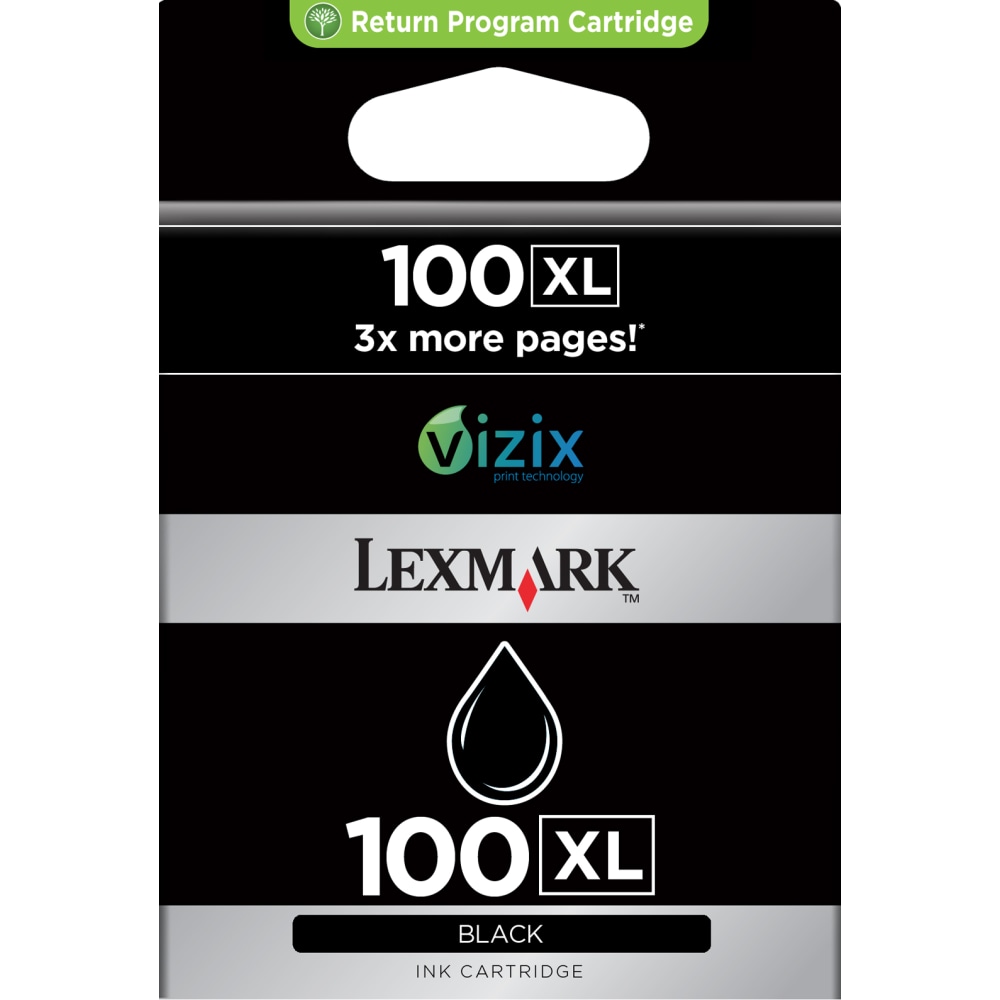 Lexmark 100XL Black High-Yield Ink Cartridges, Pack Of 2, 14N0683 MPN:14N0683