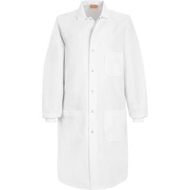 Red Kap® Unisex Specialized Cuffed Lab Coat W/Outside Pocket White Poly/Combed Cotton 2XL KP70WHRGXXL