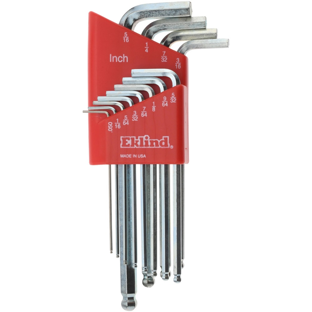 Hex Key Sets, Tool Type: Hex L-Key , Handle Type: L-Handle , Hex Size Range (Inch): 0.05 - 5/16 , Container Type: Caddy , Material: Alloy Steel  MPN:13312