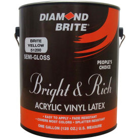 Diamond Brite Bright & Rich Latex Paint Brite Yellow Gallon Pail 1/Case - 51200-1 51200-1