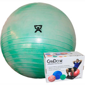 CanDo® Deluxe ABS Inflatable Exercise Ball Extra Thick Green 65 cm (26