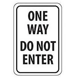 Aluminum Sign -  One Way Do Not Enter - .063