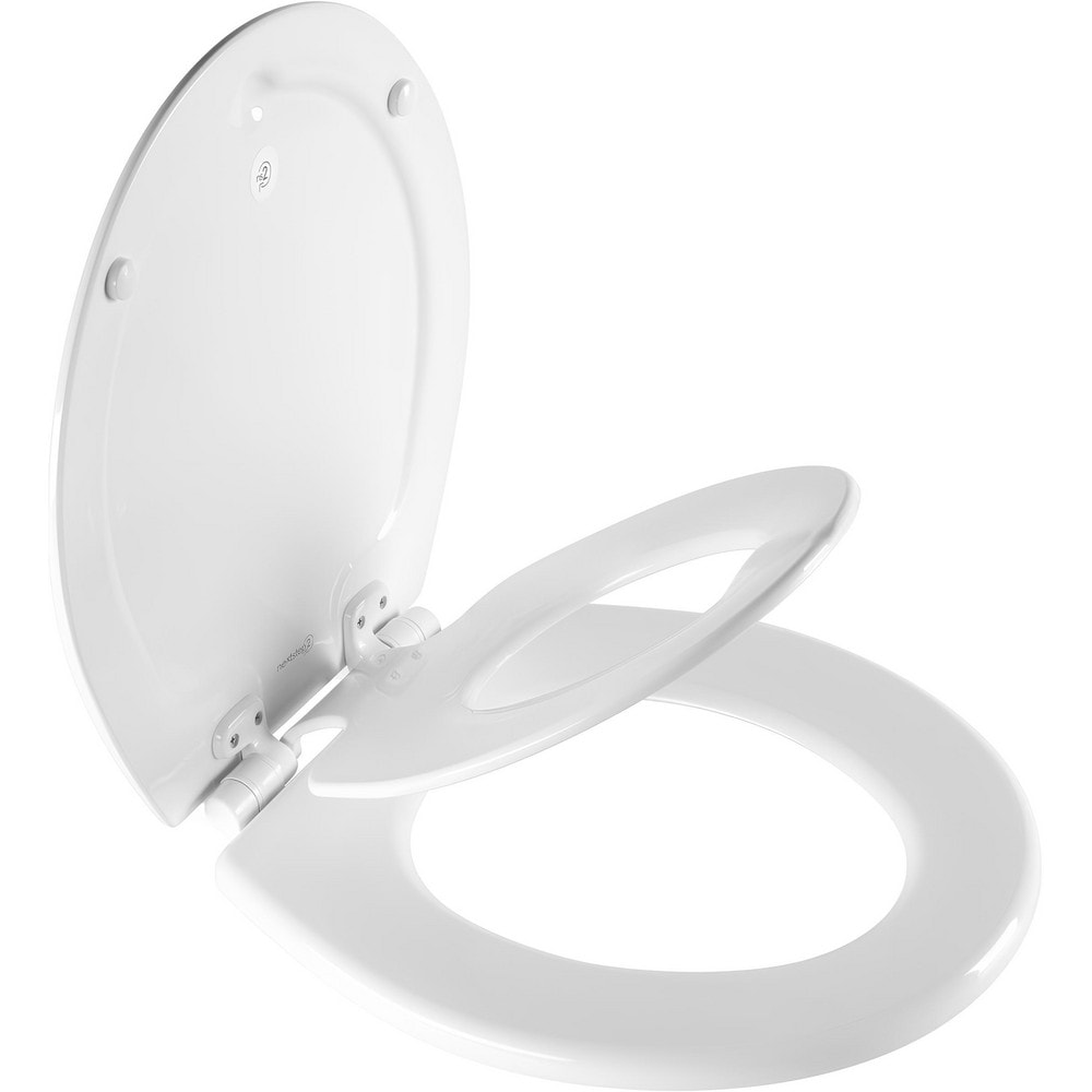 Toilet Seats, Type: Child, Closed , Style: Round , Material: Enameled Wood, Plastic , Color: White , Outside Width: 14.375in (Inch) MPN:888SLOW 000