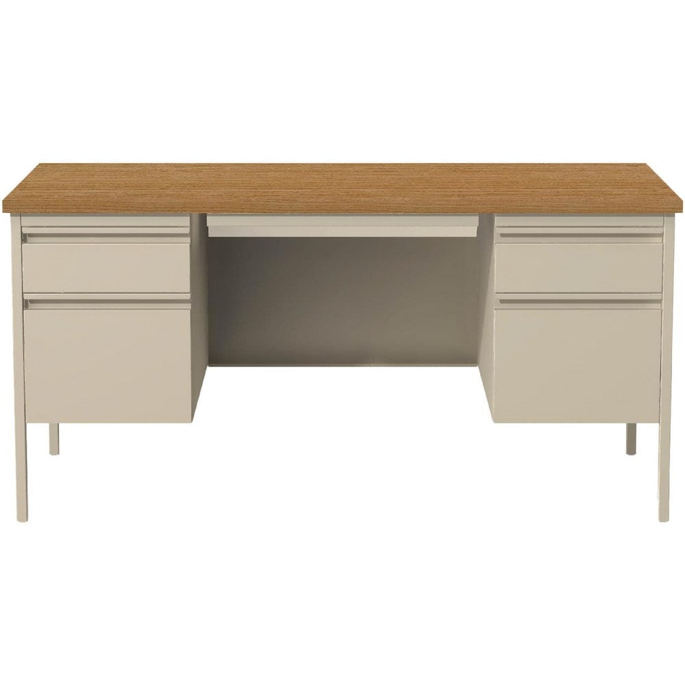 Office Desks, Desk Type: Right Pedestal , Type: Single Pedestal , Color: Cherry, Putty , Material: Steel , Top Material: Woodgrain Laminate  MPN:ALEHSD6030PC