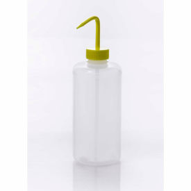 Bel-Art LDPE Wash Bottles 116141000 1000ml Yellow Cap Narrow Mouth 4/PK 11614-1000