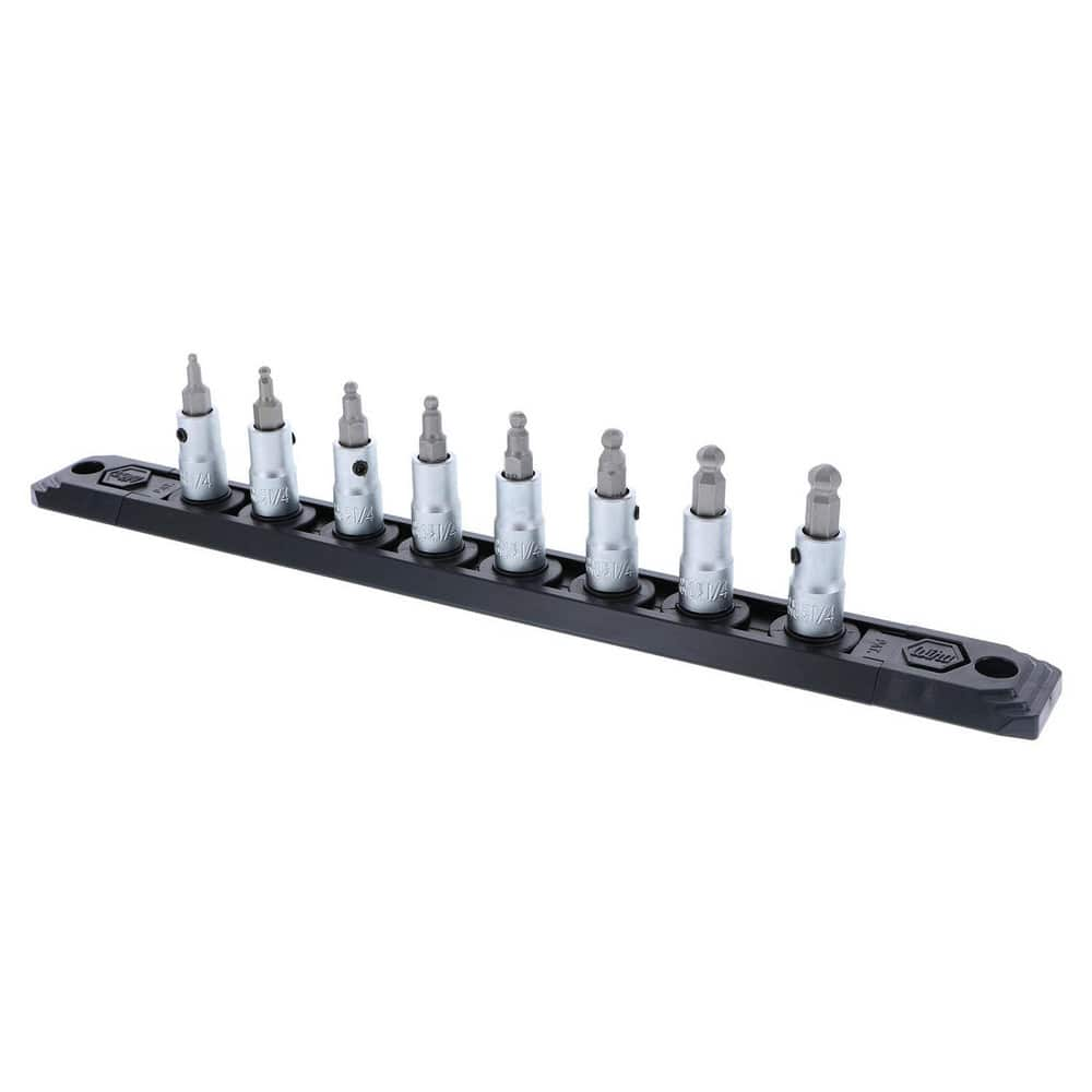 Hex & Torx Bit Socket Sets, Set Type: Ball Hex Bit , Minimum Set Hex Size (Inch): 3/32 , Number Of Pieces: 8 , Material: Steel  MPN:71798